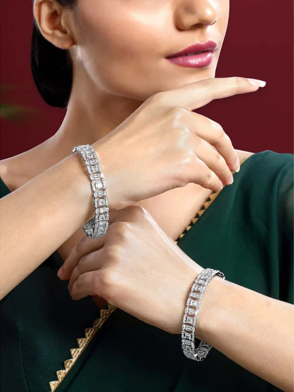 Dazzle Your Wrist CZ Bangles - Image 2