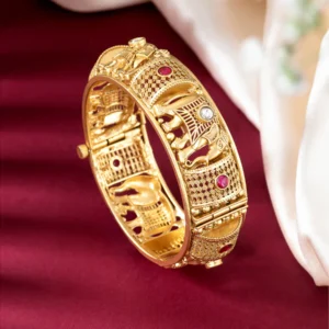 Timeless Trunk Elephant Motif Kada Bangle