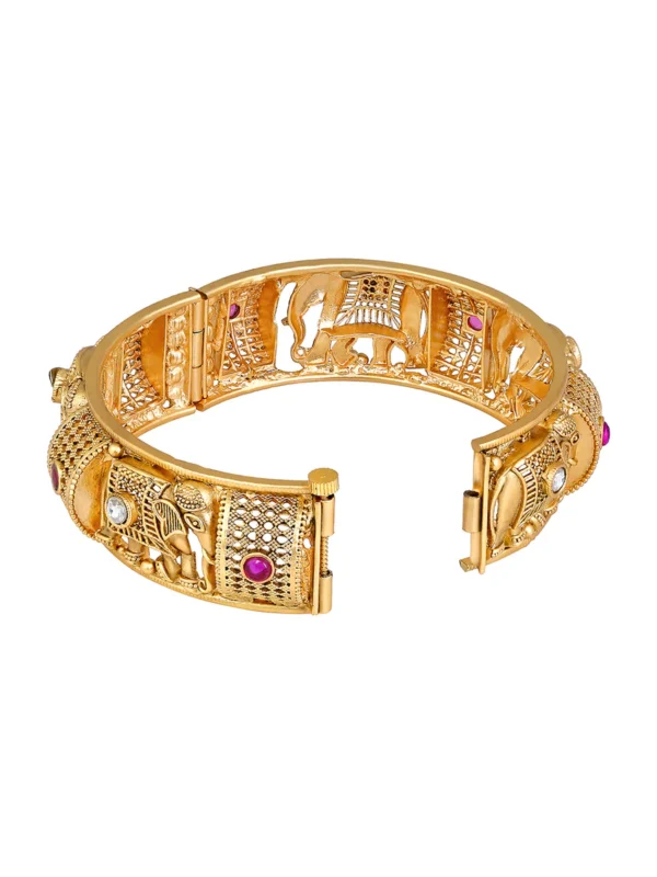 Timeless Trunk Elephant Motif Kada Bangle - Image 2