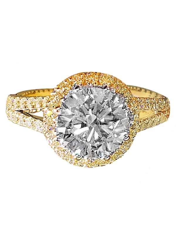 Dazzling Shine CZ Golden Ring - Image 2