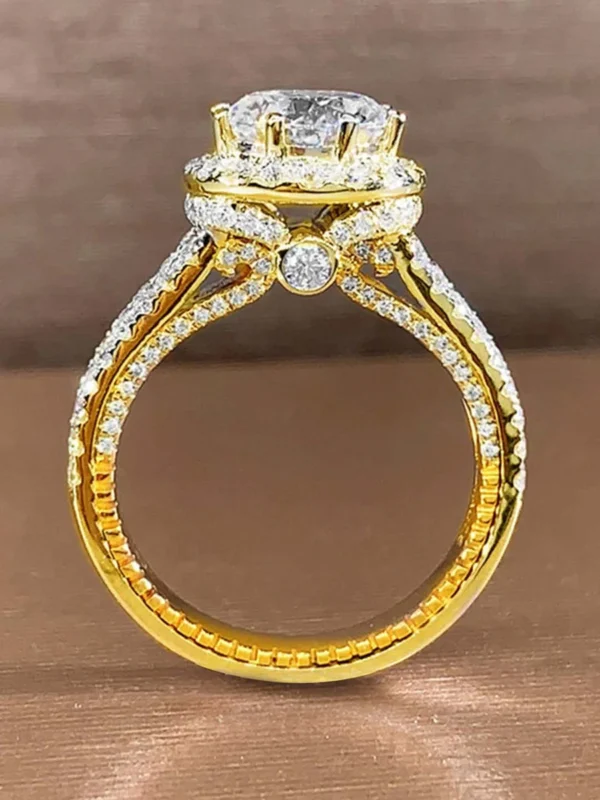 Dazzling Shine CZ Golden Ring